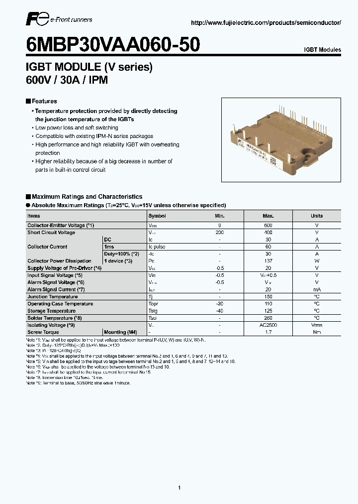 6MBP30VAA060-50_4721150.PDF Datasheet