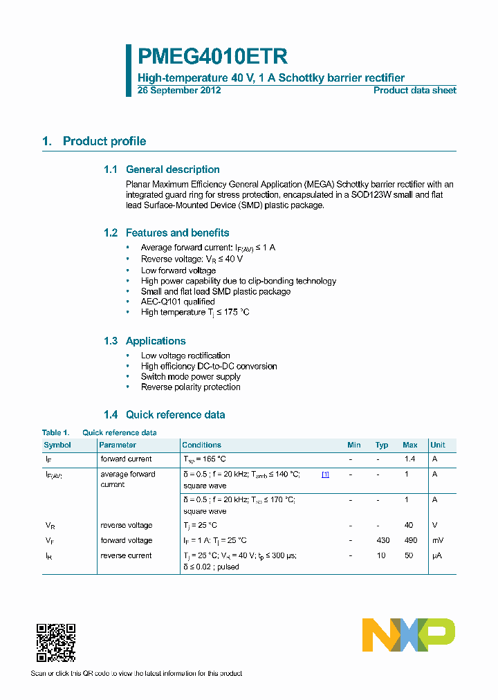 PMEG4010ETR_4724483.PDF Datasheet