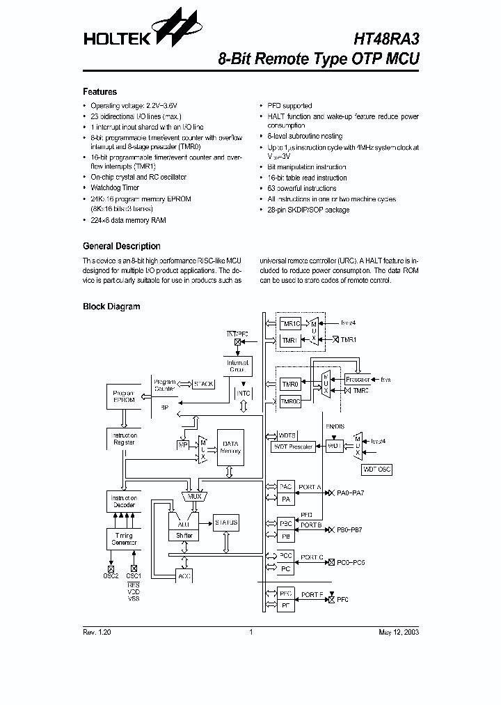 HT48RA3_4733498.PDF Datasheet