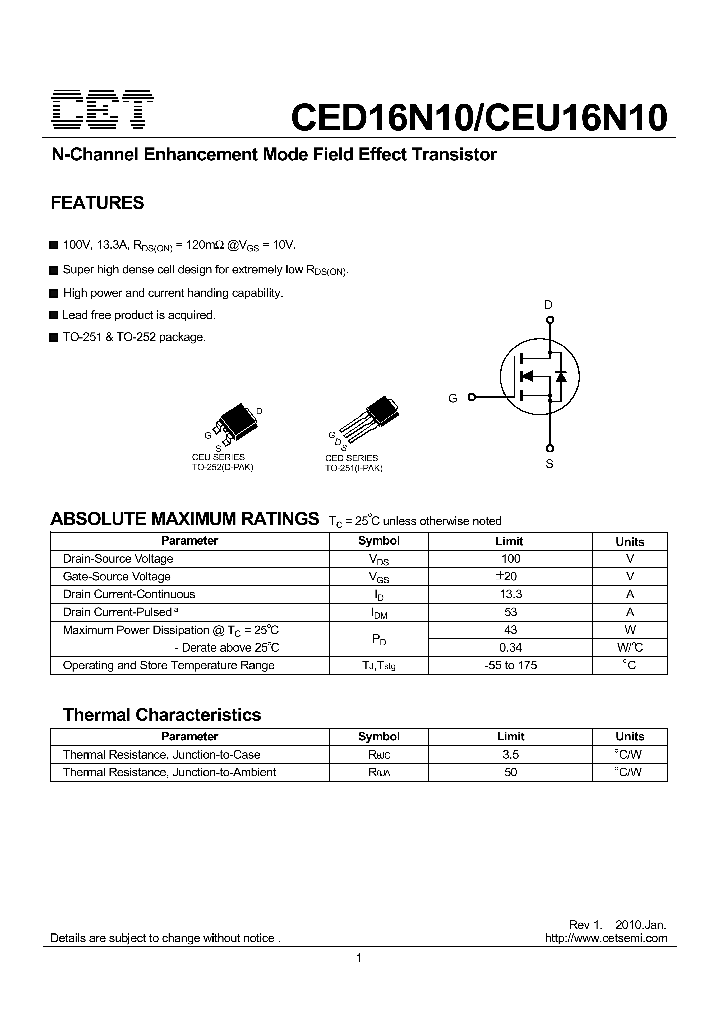 CEU16N10_4735129.PDF Datasheet