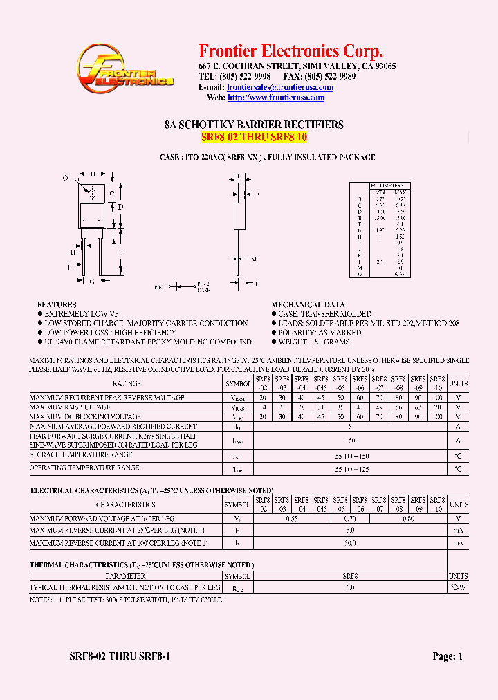 SRF8-02_4736461.PDF Datasheet