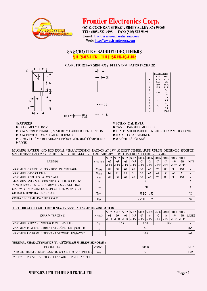 SRF8-02-LFR_4736462.PDF Datasheet