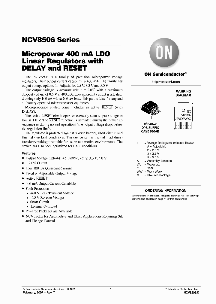 NCV8506D2T33G_4749830.PDF Datasheet