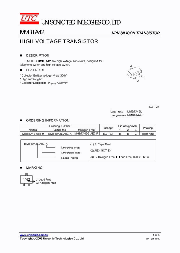 MMBTA42G-AE3-R_4768944.PDF Datasheet