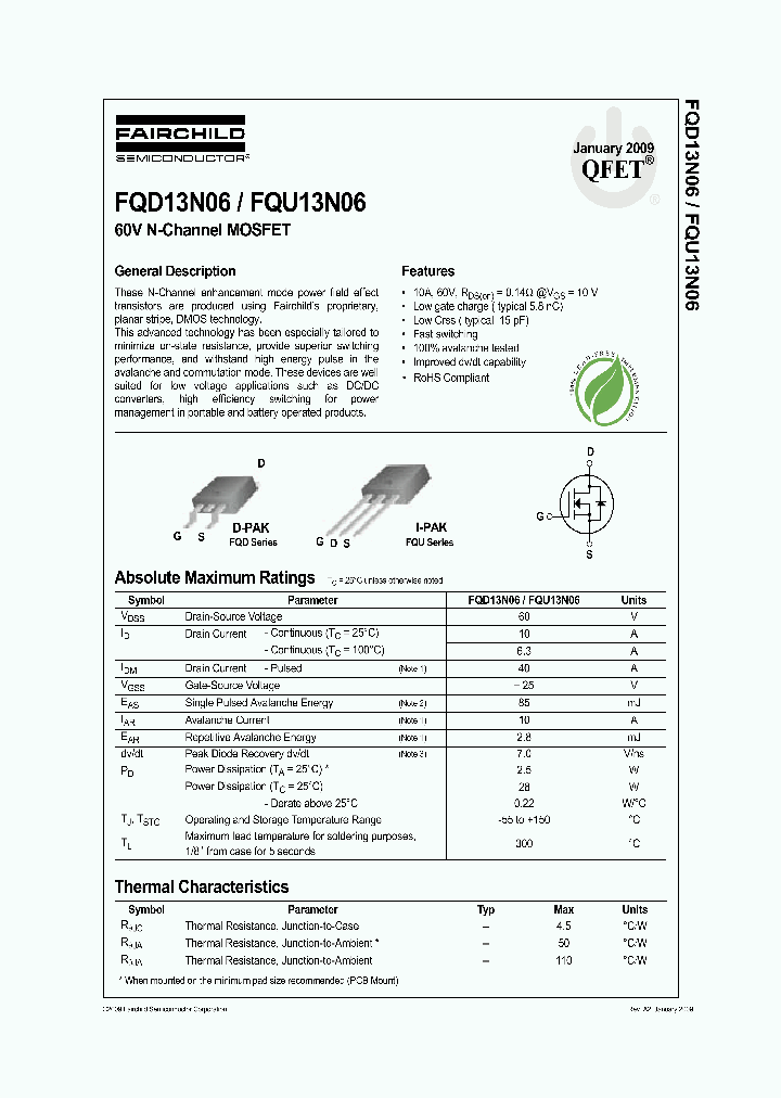 FQD13N0609_4776012.PDF Datasheet