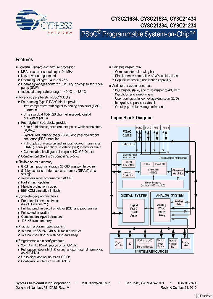 CY8C21234_4779897.PDF Datasheet