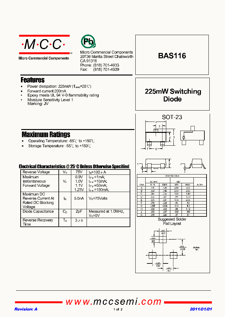 BAS116_4781007.PDF Datasheet