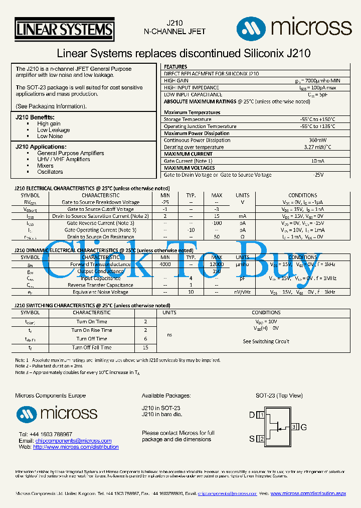 J210SOT-23_4781620.PDF Datasheet