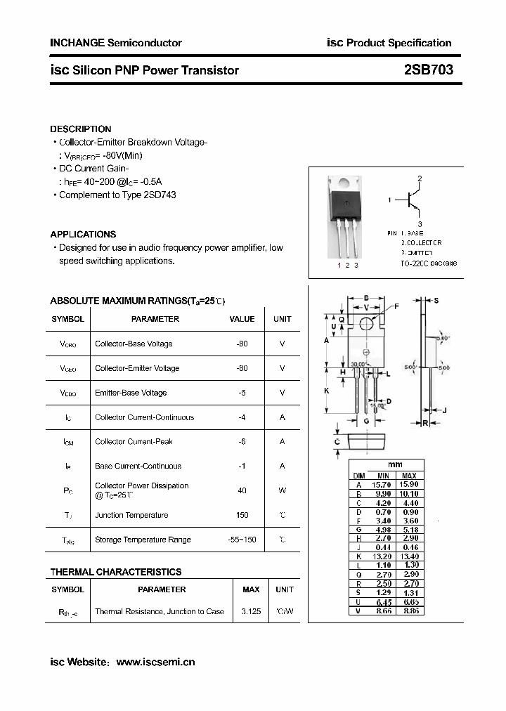 2SB703_4789346.PDF Datasheet