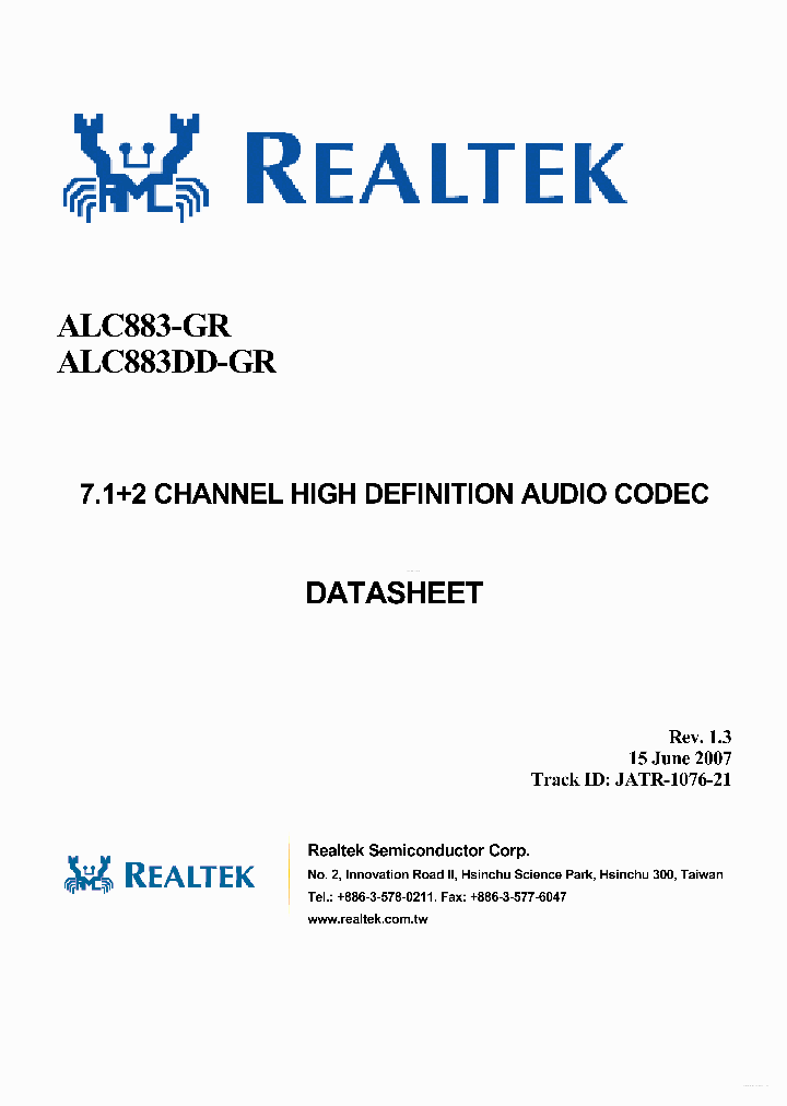 ALC883-GR_4792769.PDF Datasheet