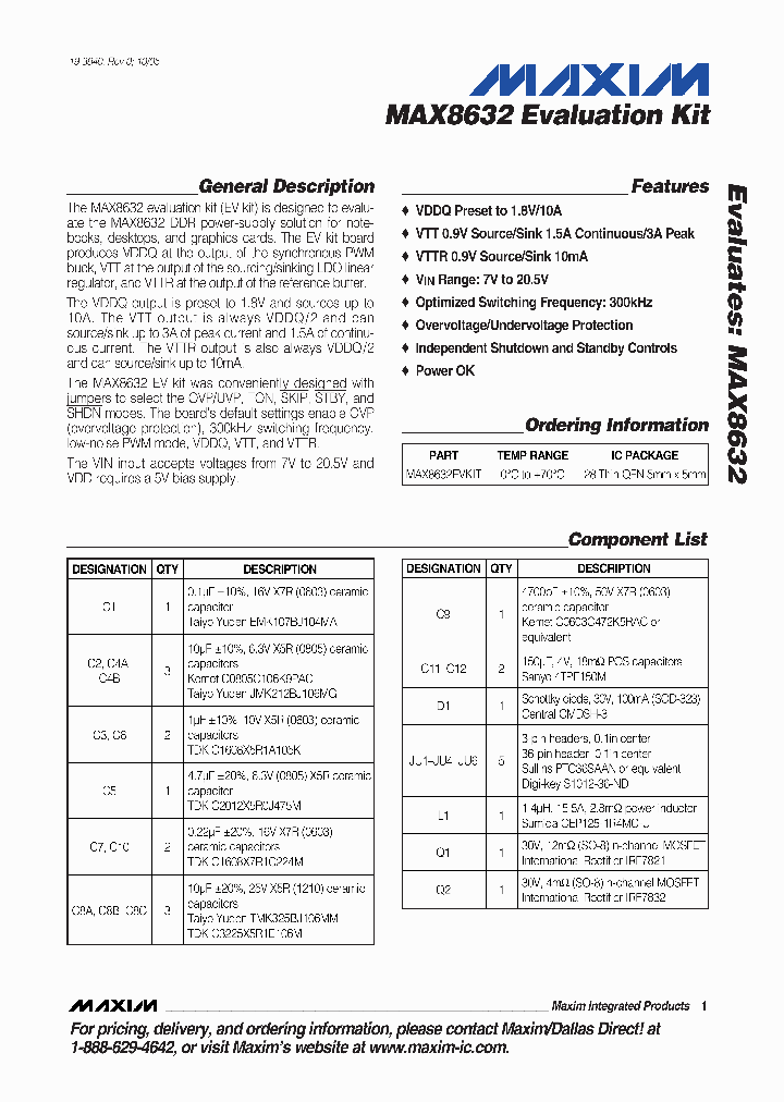 MAX8632EVKIT_4798345.PDF Datasheet