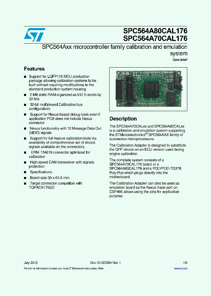SPC564A80CAL176_4832099.PDF Datasheet