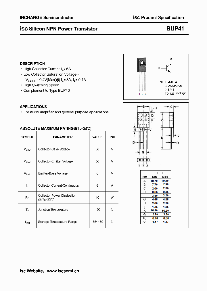 BUP41_4852245.PDF Datasheet
