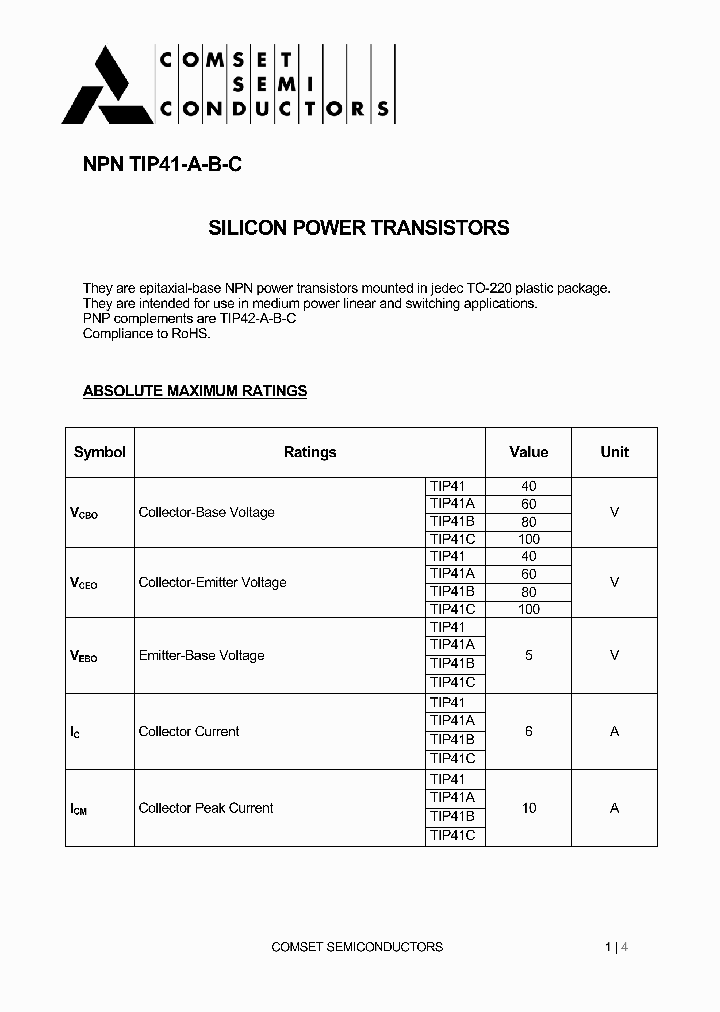 TIP41_4860664.PDF Datasheet