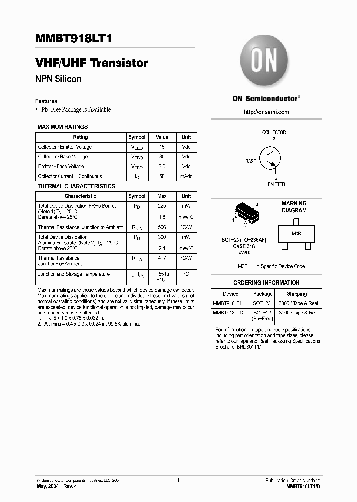 MMBT918L_4864685.PDF Datasheet