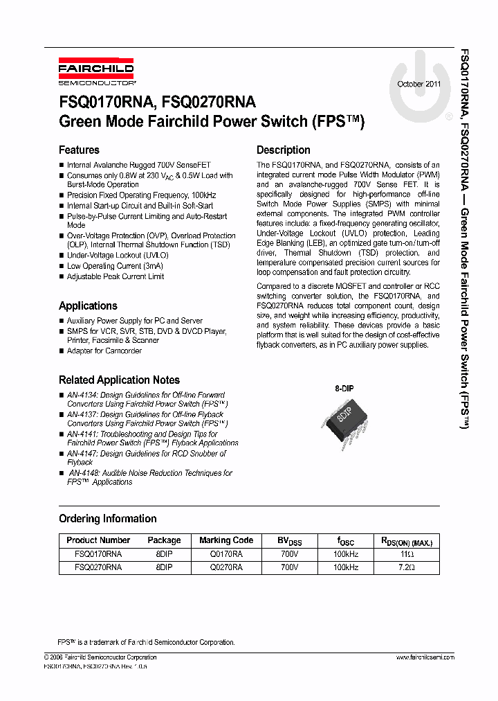 FSQ0270RNA11_4879069.PDF Datasheet