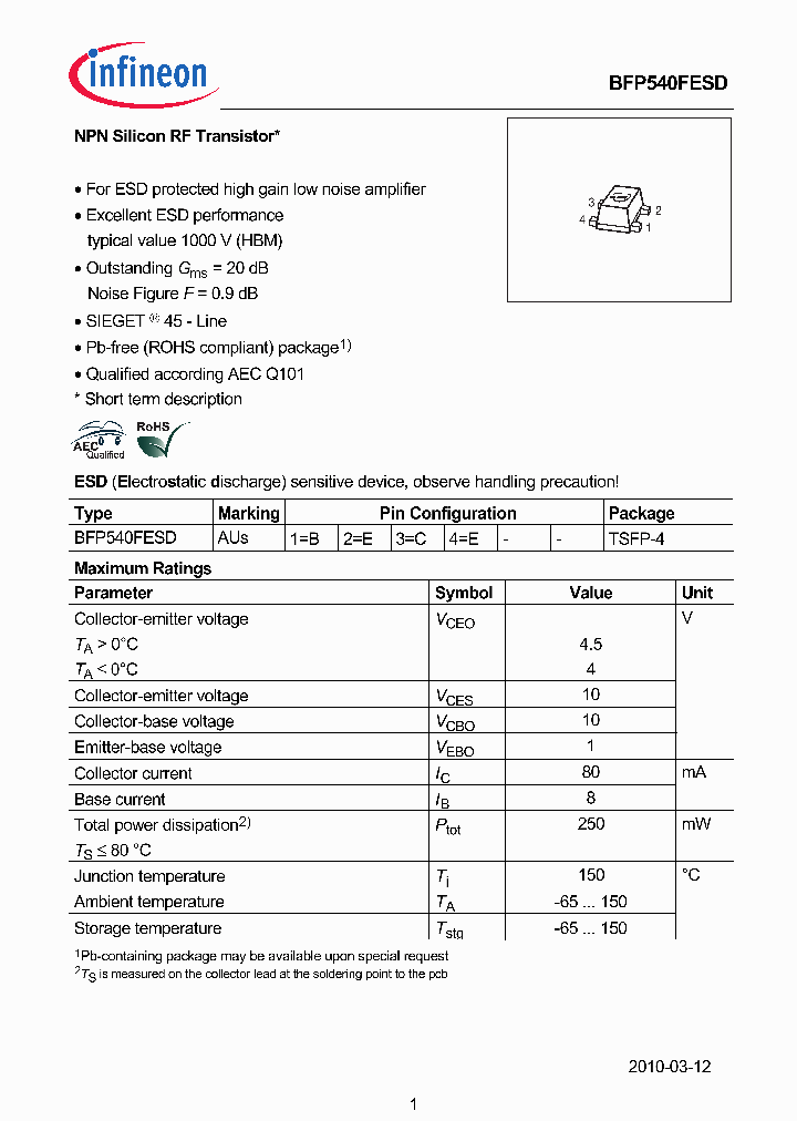 BFP540FESD_4879205.PDF Datasheet