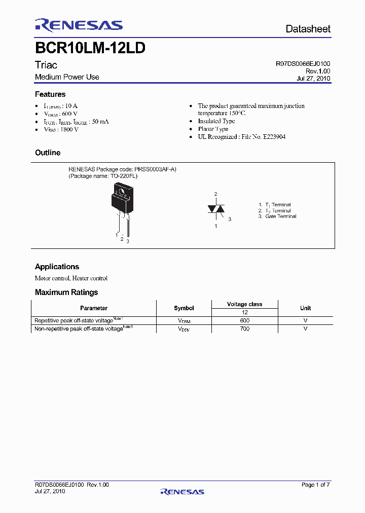 BCR10LM-12LD_4885755.PDF Datasheet