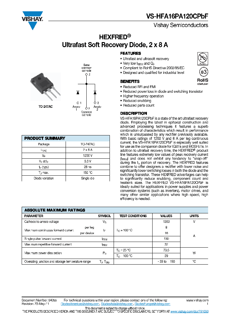 HFA16PA120CPBF_4885767.PDF Datasheet