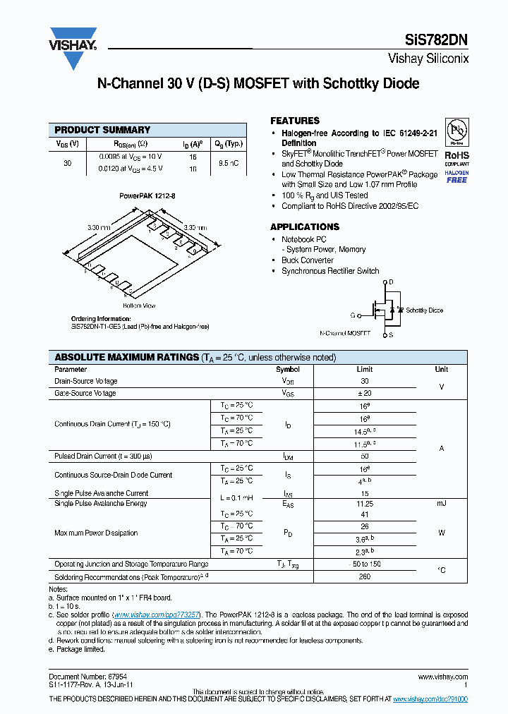 SIS782DN-T1-GE3_4902423.PDF Datasheet