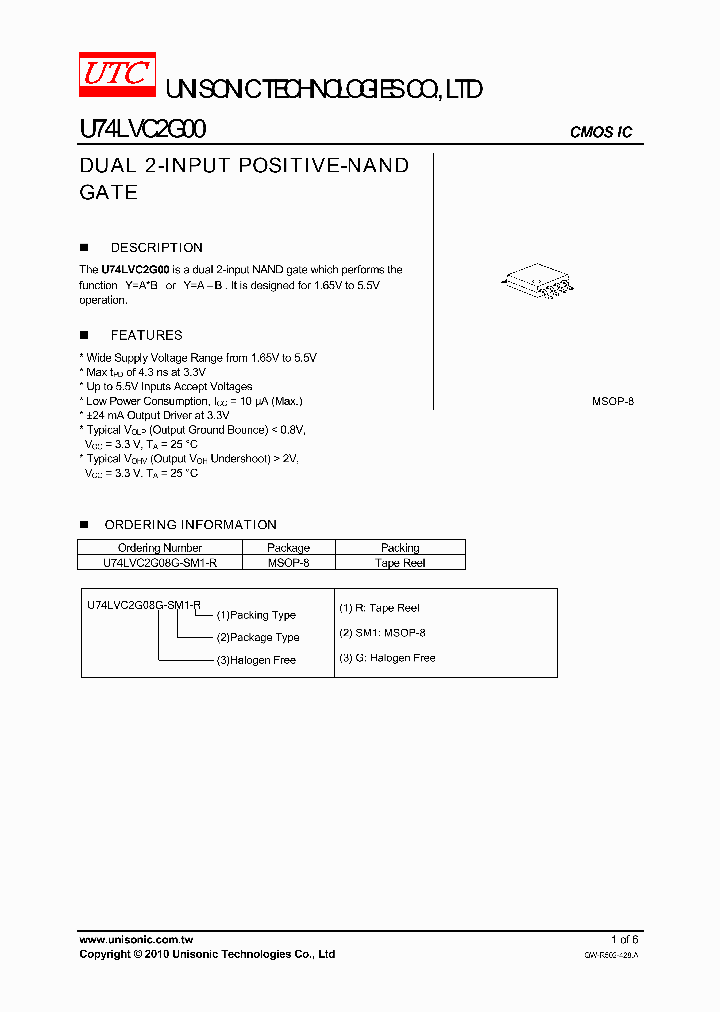 U74LVC2G00_4908525.PDF Datasheet