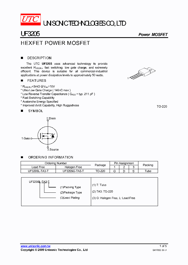 UF3205L-TA3-T_4914962.PDF Datasheet