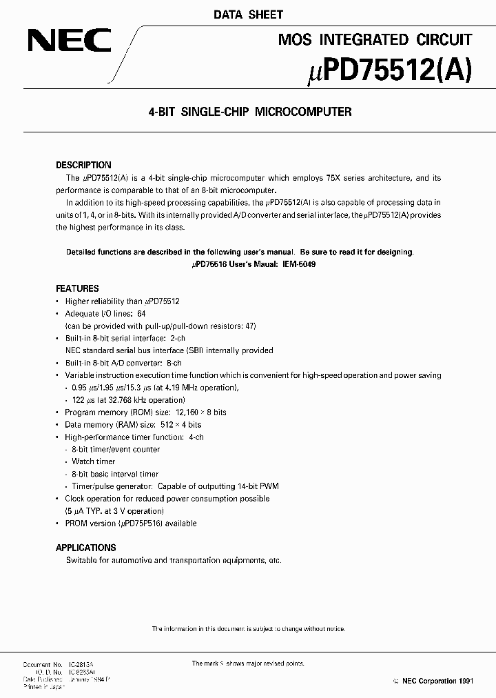 UPD75512A_4915550.PDF Datasheet