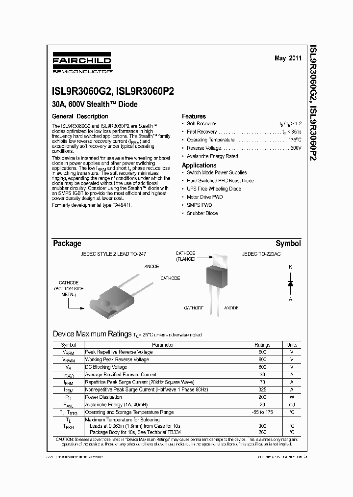 ISL9R3060G211_4925786.PDF Datasheet