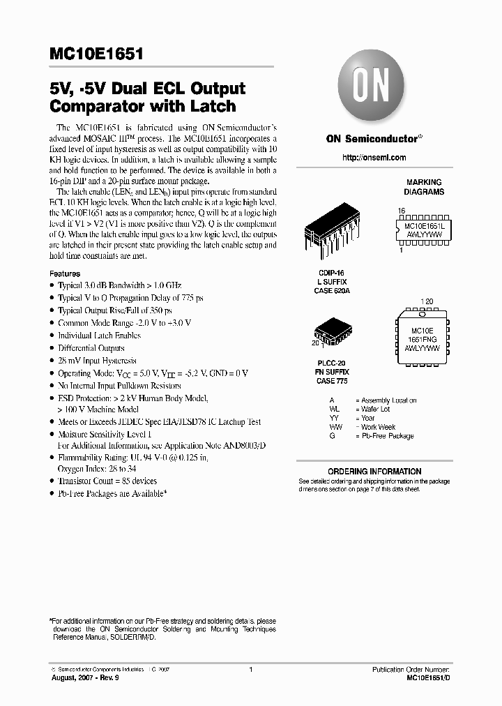 MC10E1651FNG_4930900.PDF Datasheet