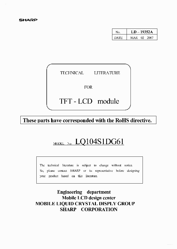 LQ104S1DG61_4940136.PDF Datasheet