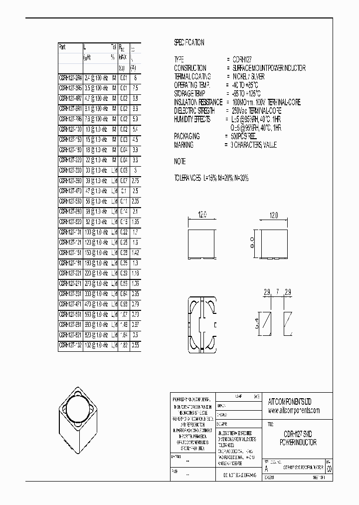 CDRH127-4R7_4992205.PDF Datasheet