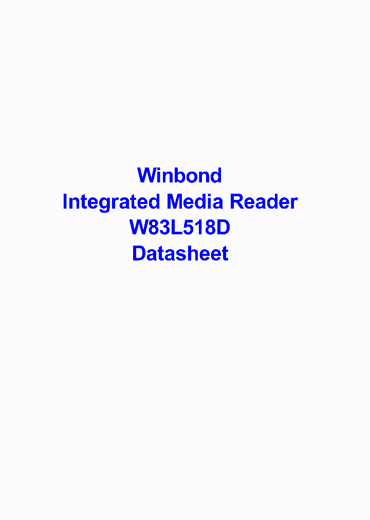 W83L518D_5000327.PDF Datasheet