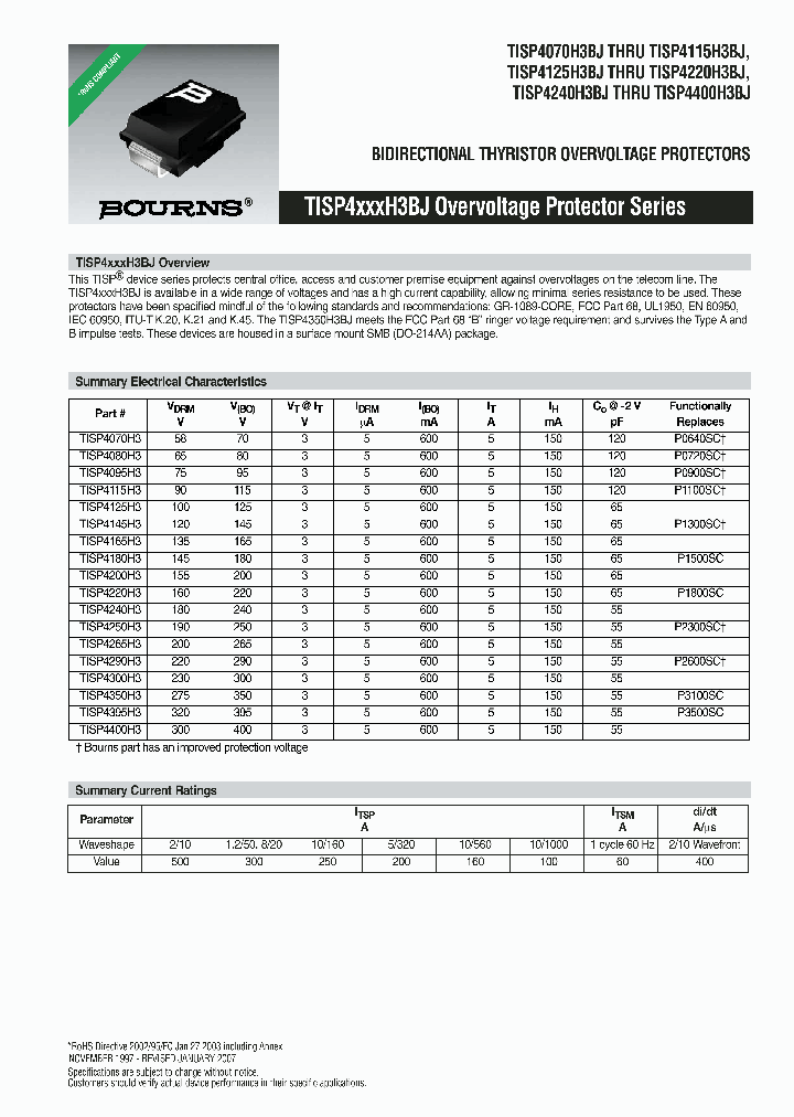 TISP4070H3BJR-S_5007618.PDF Datasheet