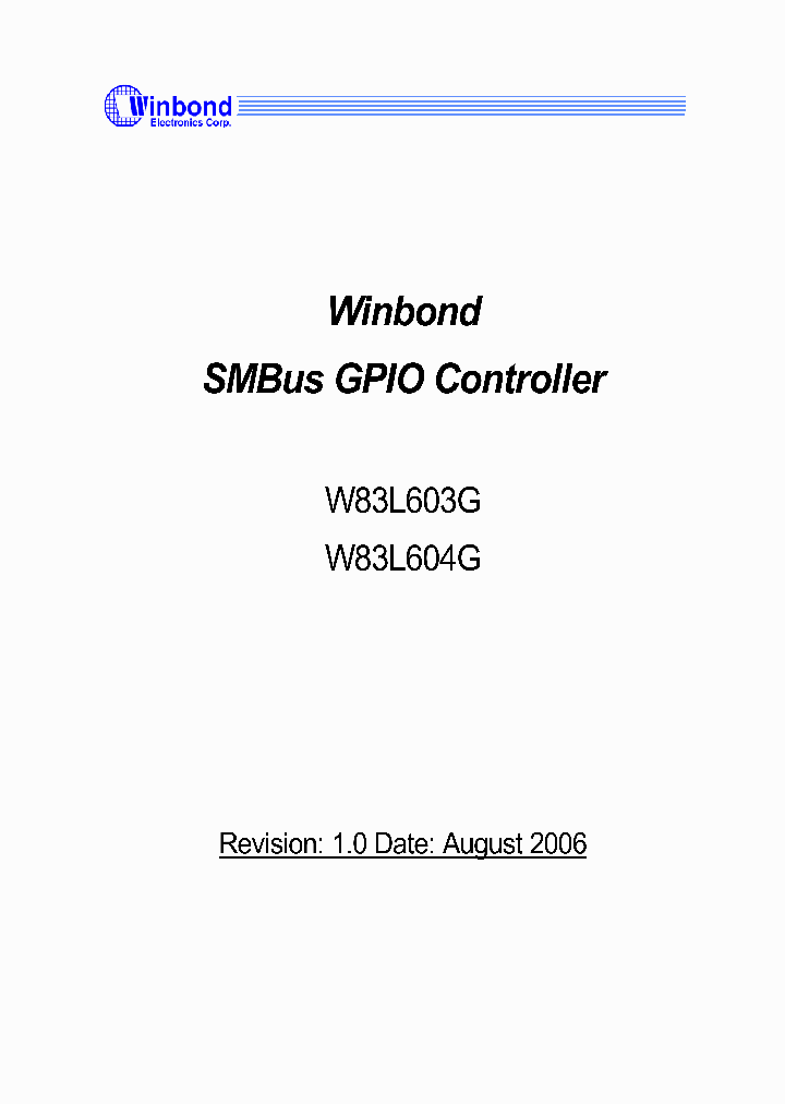W83L604G_5018344.PDF Datasheet