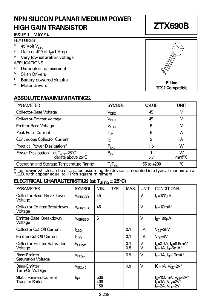 ZTX690B_5026478.PDF Datasheet