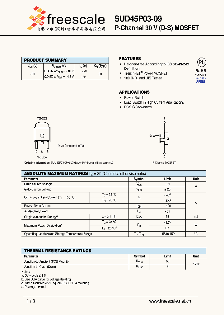 SUD45P03-09_5028679.PDF Datasheet