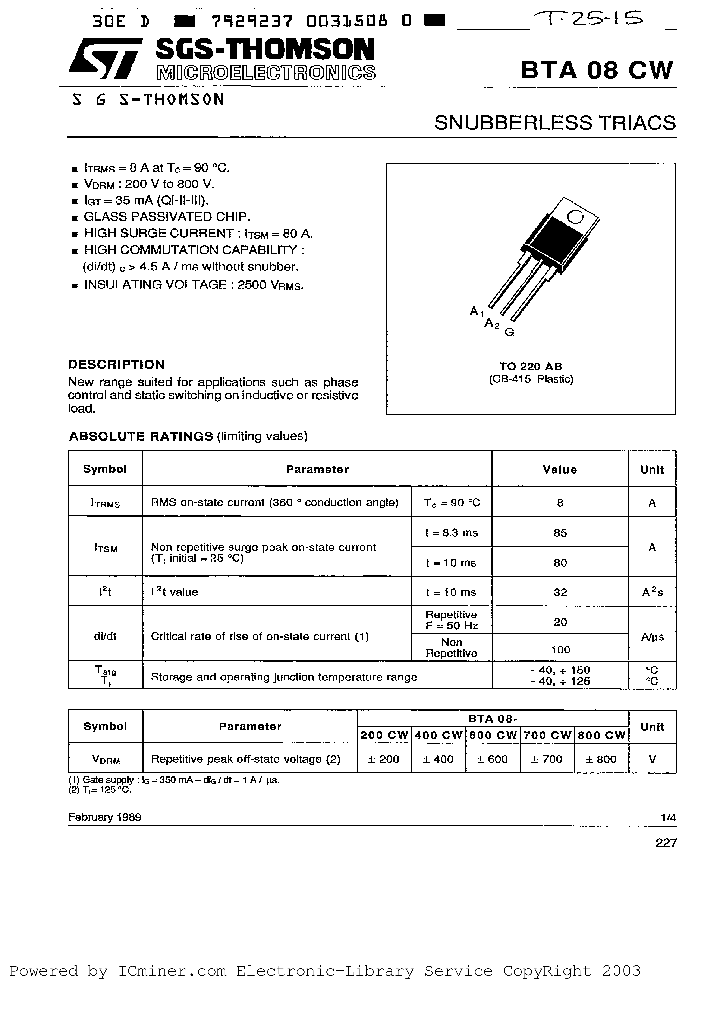 BTA08-200CW_5033874.PDF Datasheet