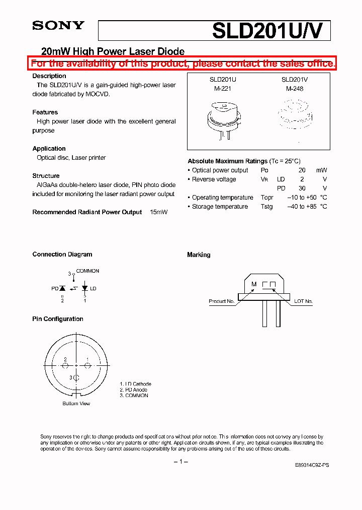 SLD201UV_5033501.PDF Datasheet