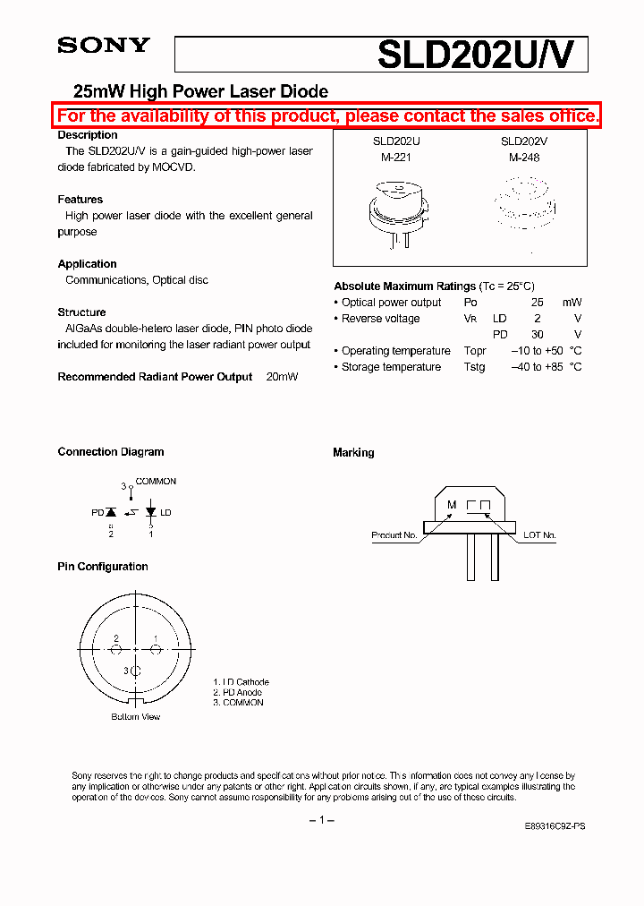 SLD202UV_5033502.PDF Datasheet