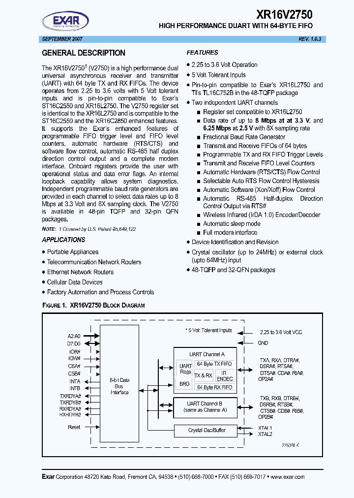 XR16V2750IL32_5040310.PDF Datasheet