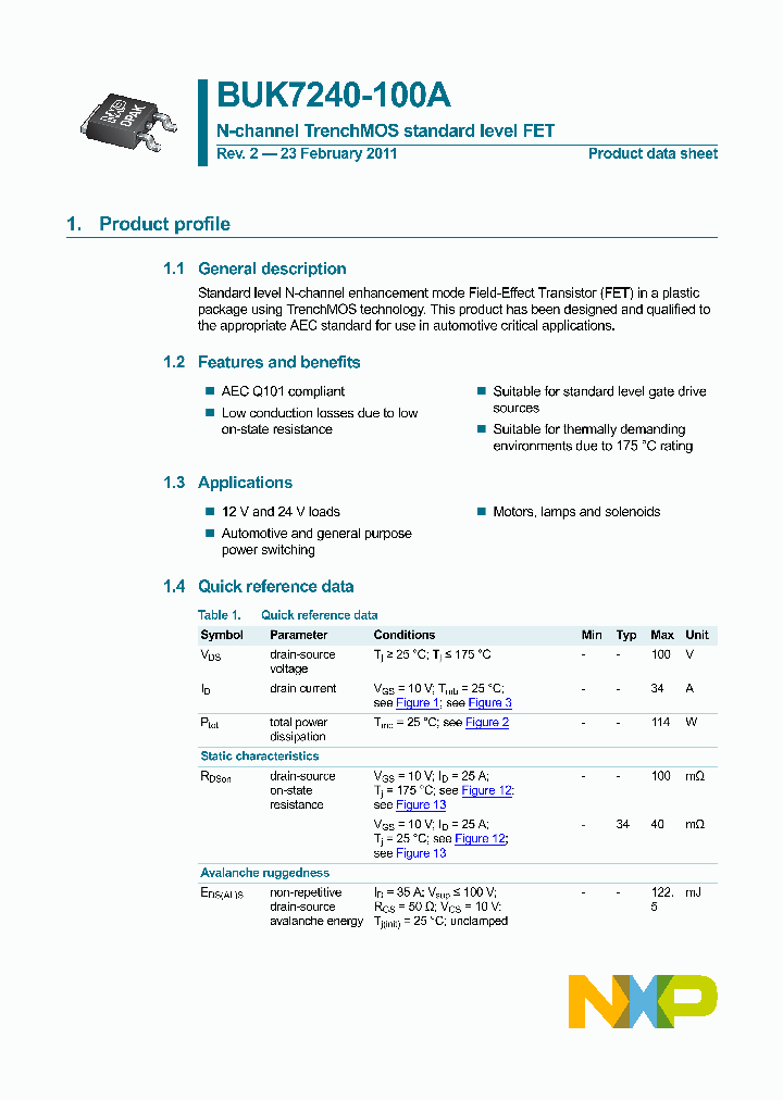 BUK7240-100A_5043479.PDF Datasheet