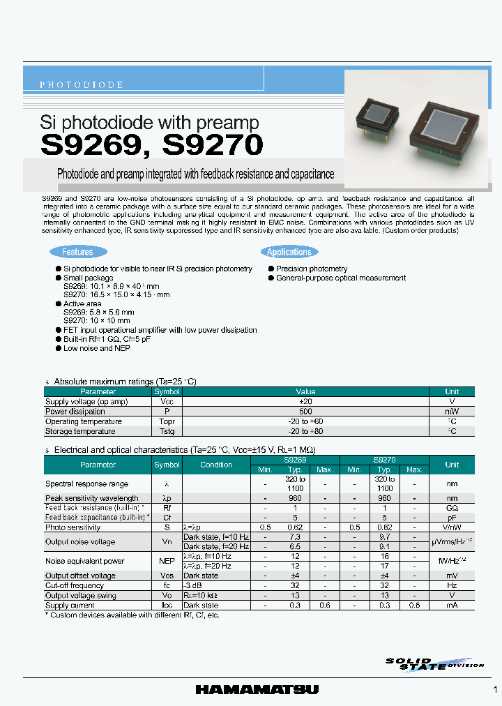 S9269_5082090.PDF Datasheet