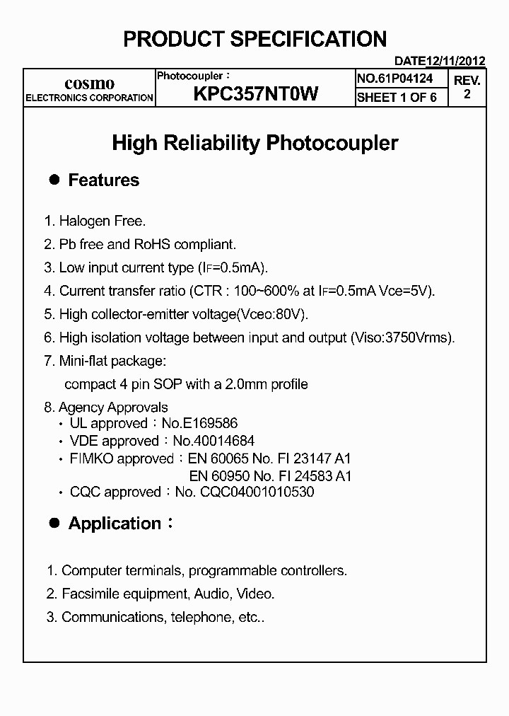 KPC357NT0W_5088045.PDF Datasheet