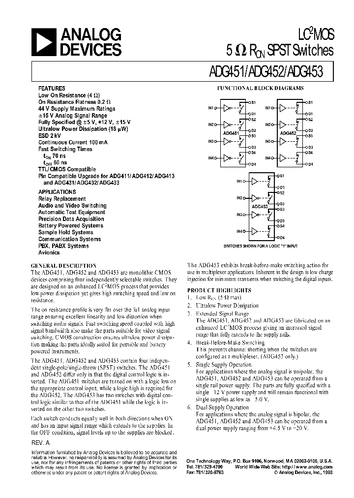 ADG453_5091402.PDF Datasheet