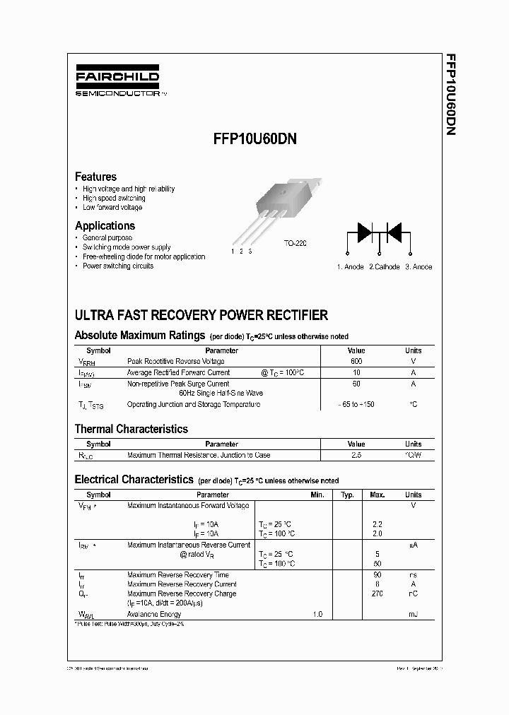 FFP10U60DNTU_5097947.PDF Datasheet