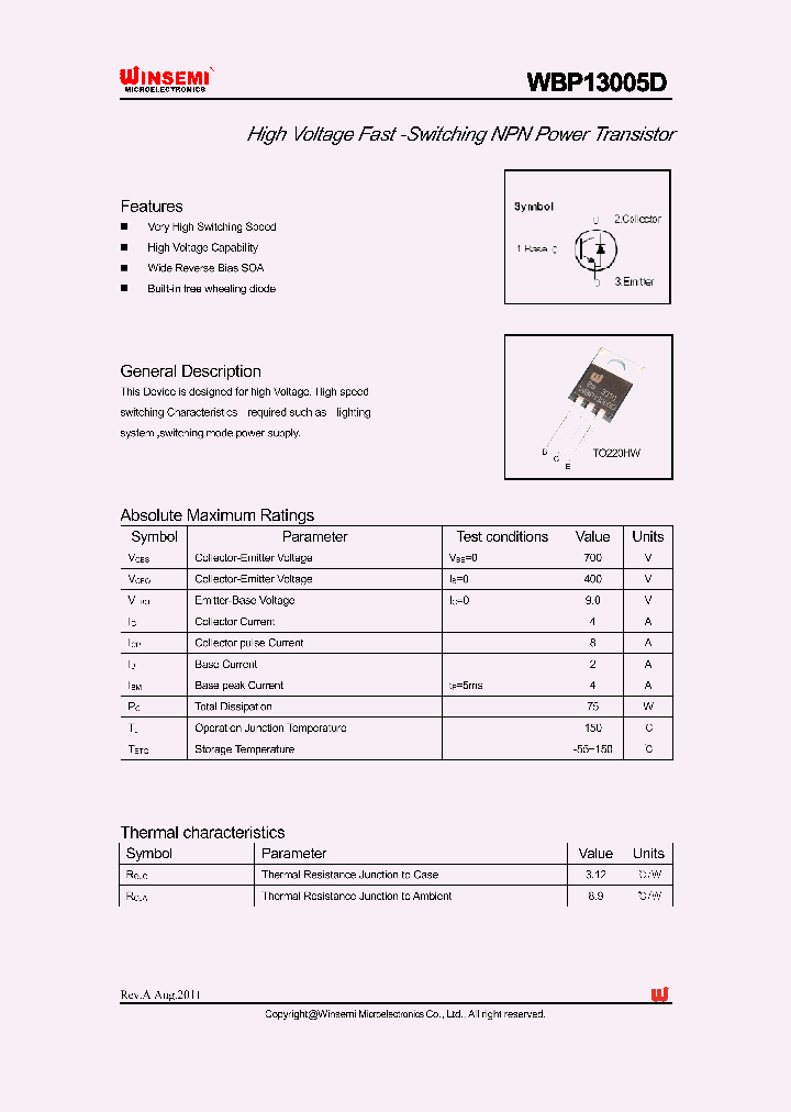 WBP13005D_5110181.PDF Datasheet