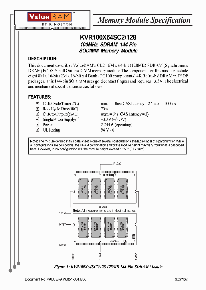 KVR100X64SC2128_5116842.PDF Datasheet