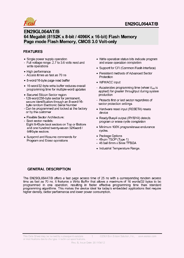 EN29GL064AT-70TIP_5129902.PDF Datasheet