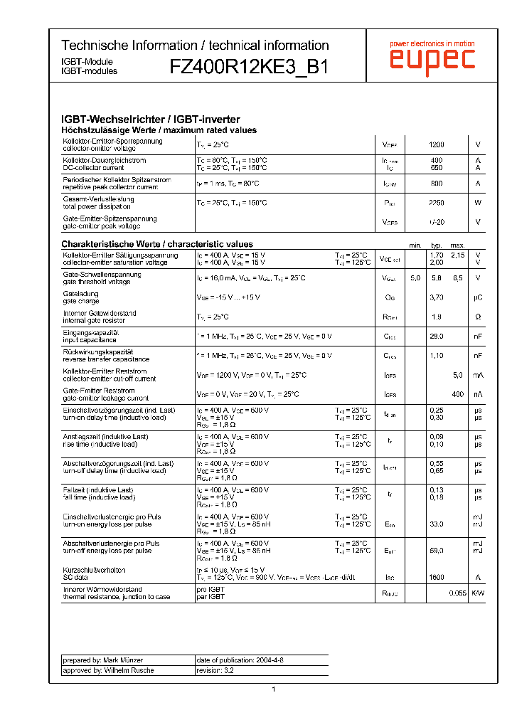 FZ400R12KE3B1_5130840.PDF Datasheet