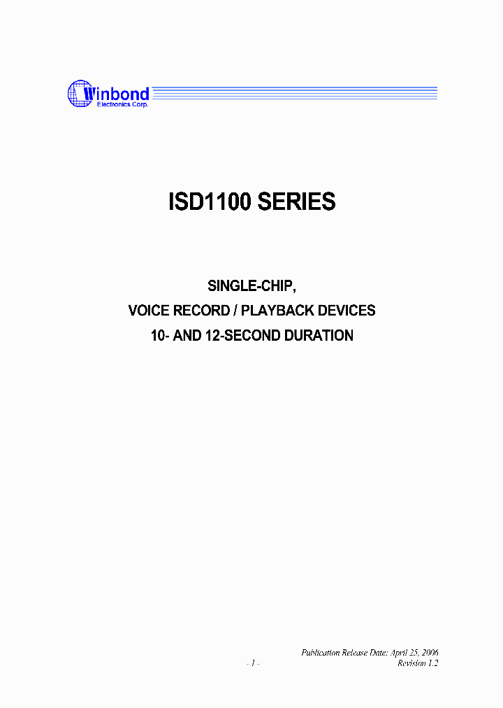 ISD1110S_5132419.PDF Datasheet